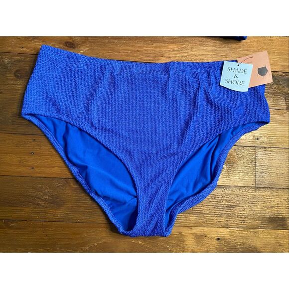 Shade & Shore 2X 20/22 NWT blue bikini set swimwear - Picture 2 of 7